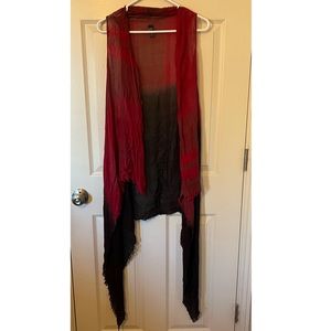 Red and black Vest Scarf from Lane Bryant *Never Worn*